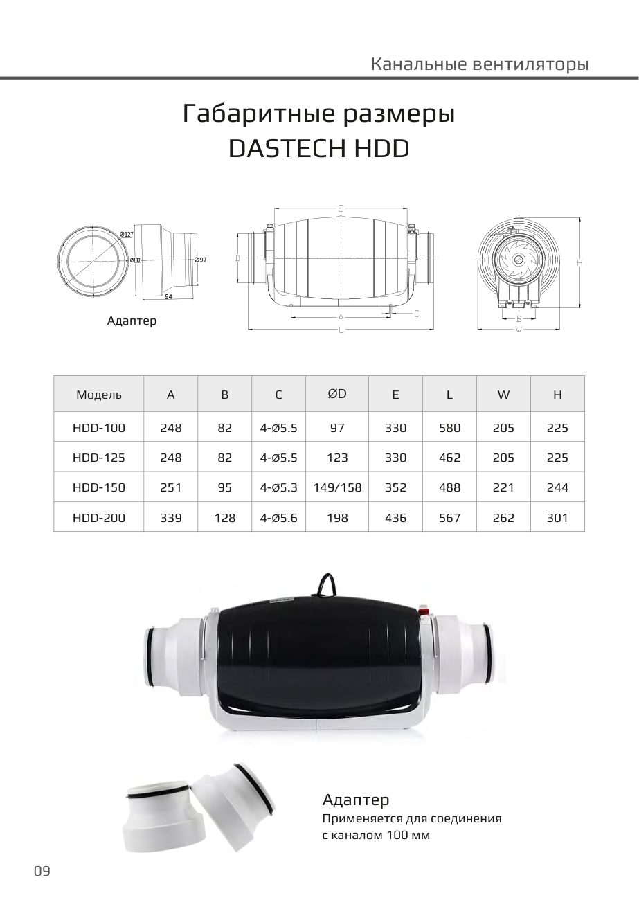 Габаритные размеры HDD Dastech HDD-100PEZE